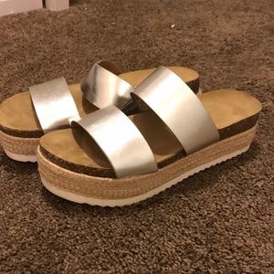 Platform sandals! Only worn once